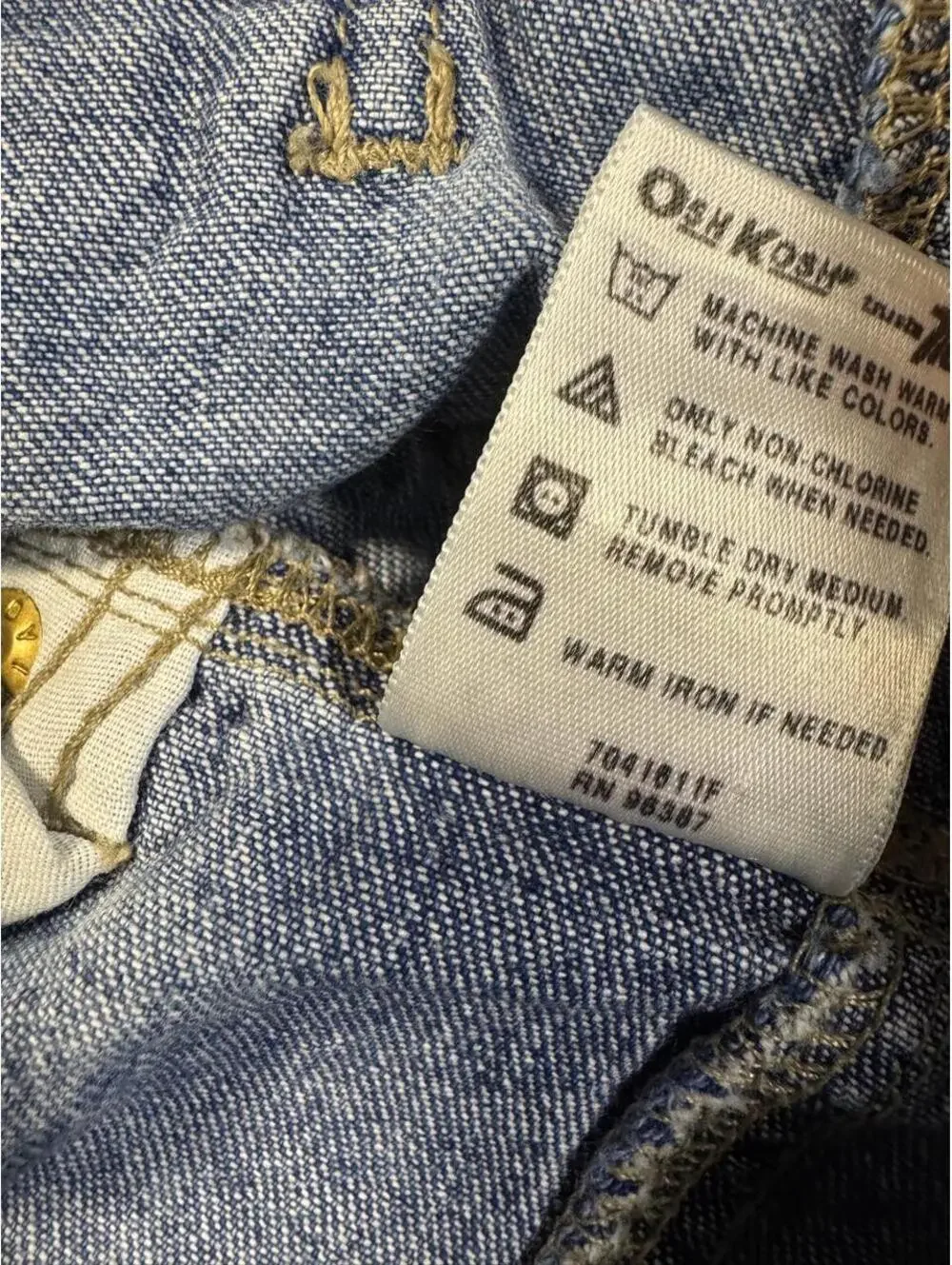 Vintage 90s OshKosh B’gosh Baby Denim Overall Jumper Dress Medium